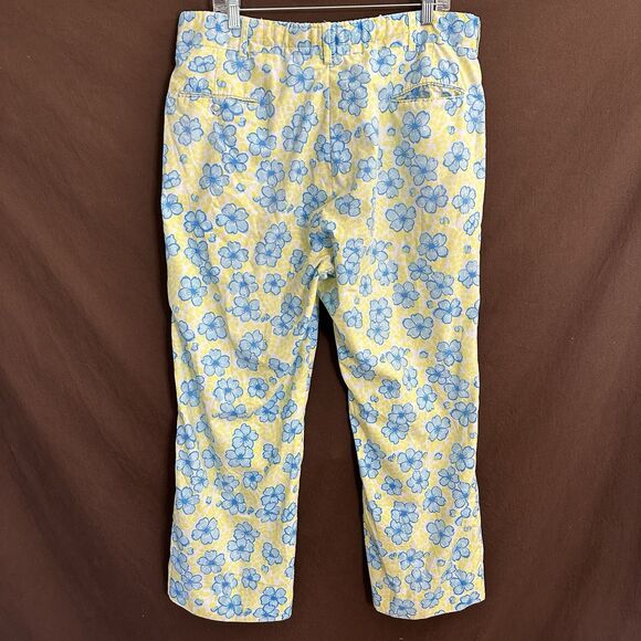 🤩RARE Lily Pulitzer men’s stuff Blue Yellow Floral Print size 37 x 27 - Picture 8 of 15